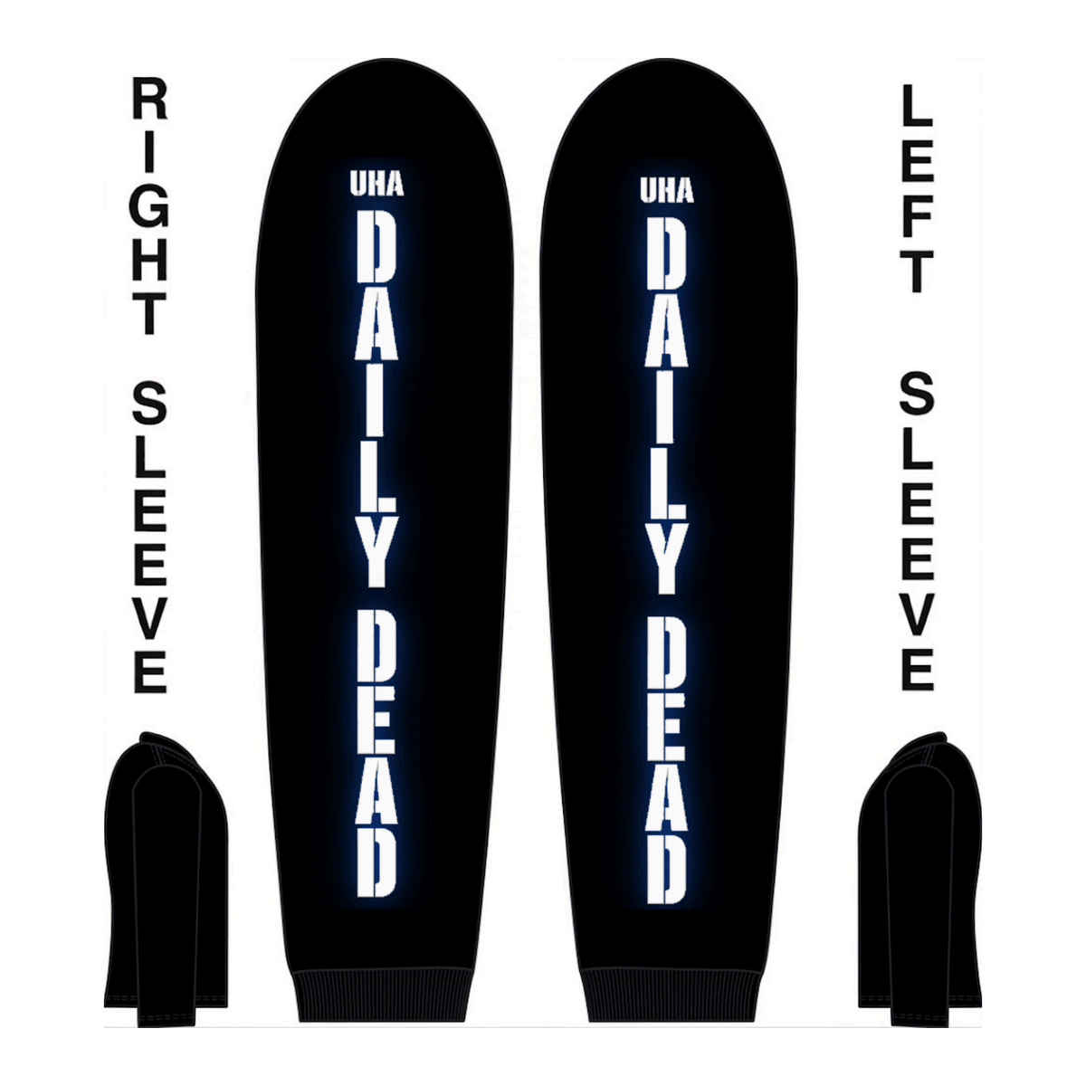 The Daily Dead Joker Why So Dripped hoodie blue sleeve detail