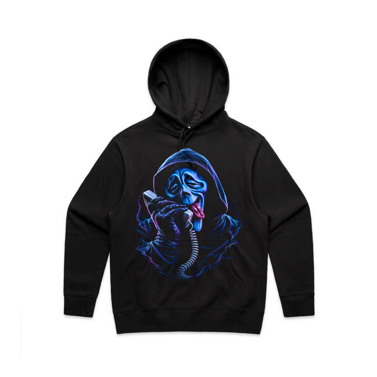 The Daily Dead Ghostface Drunk Dial hoodie front graphic
