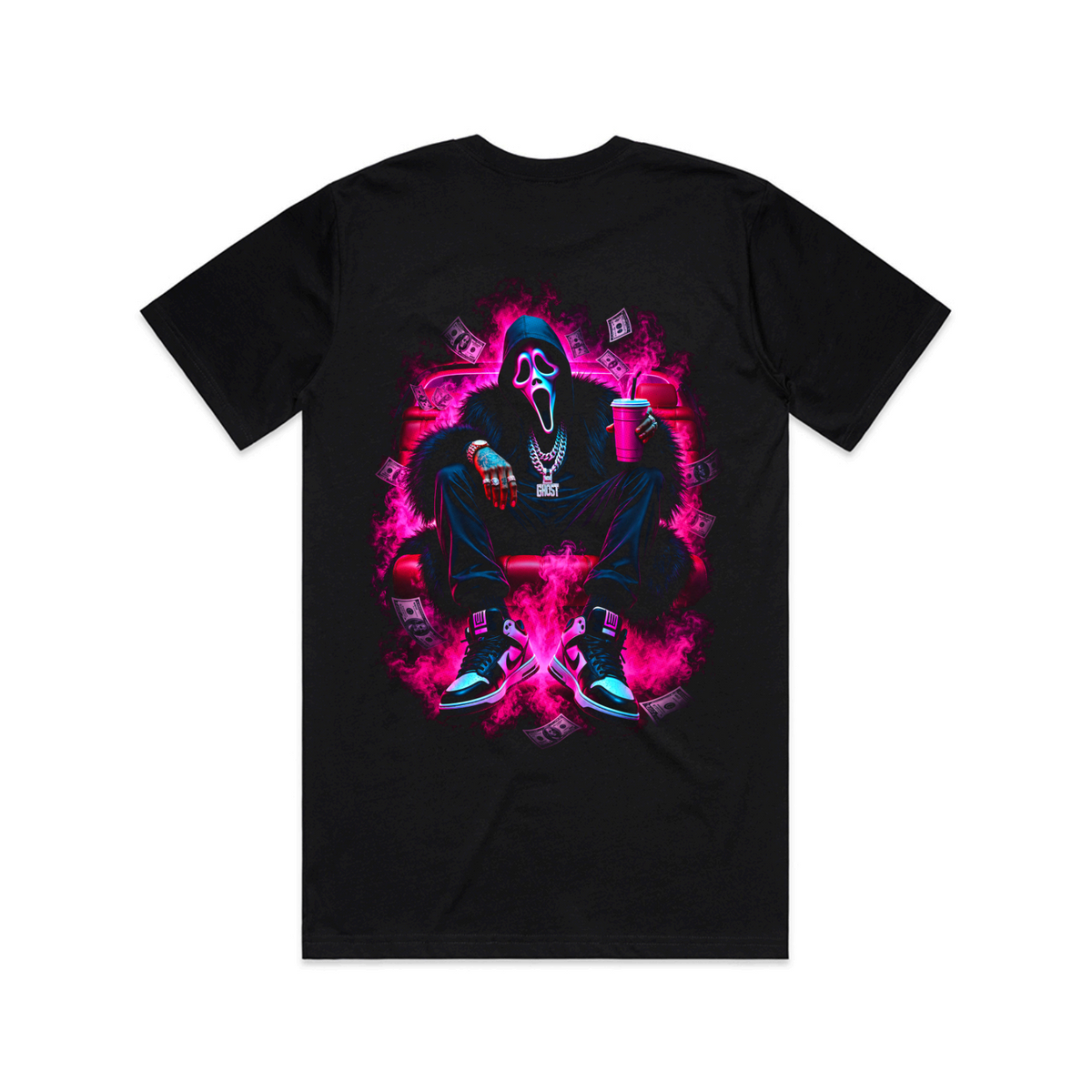 The Daily Dead Ghostface Boss Mode back print