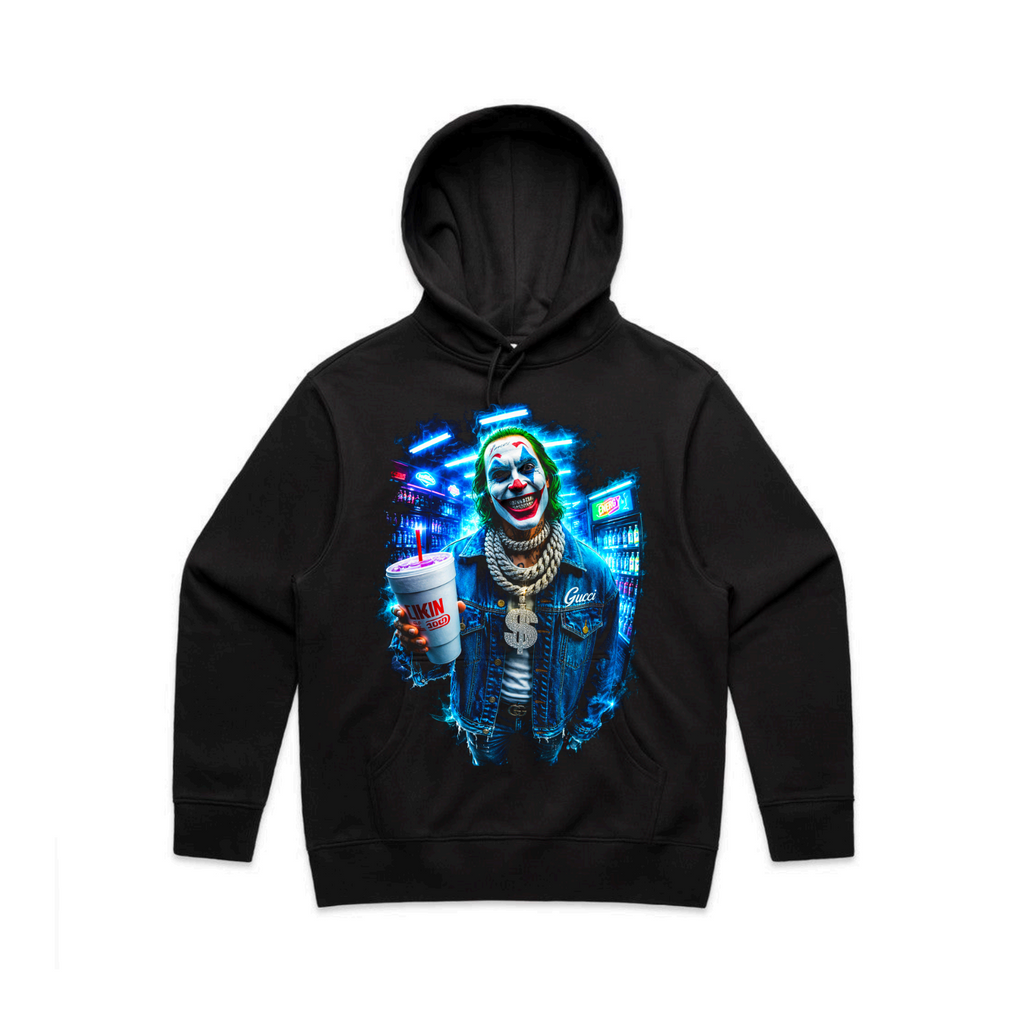 The Daily Dead Joker Why So Dripped hoodie front graphic