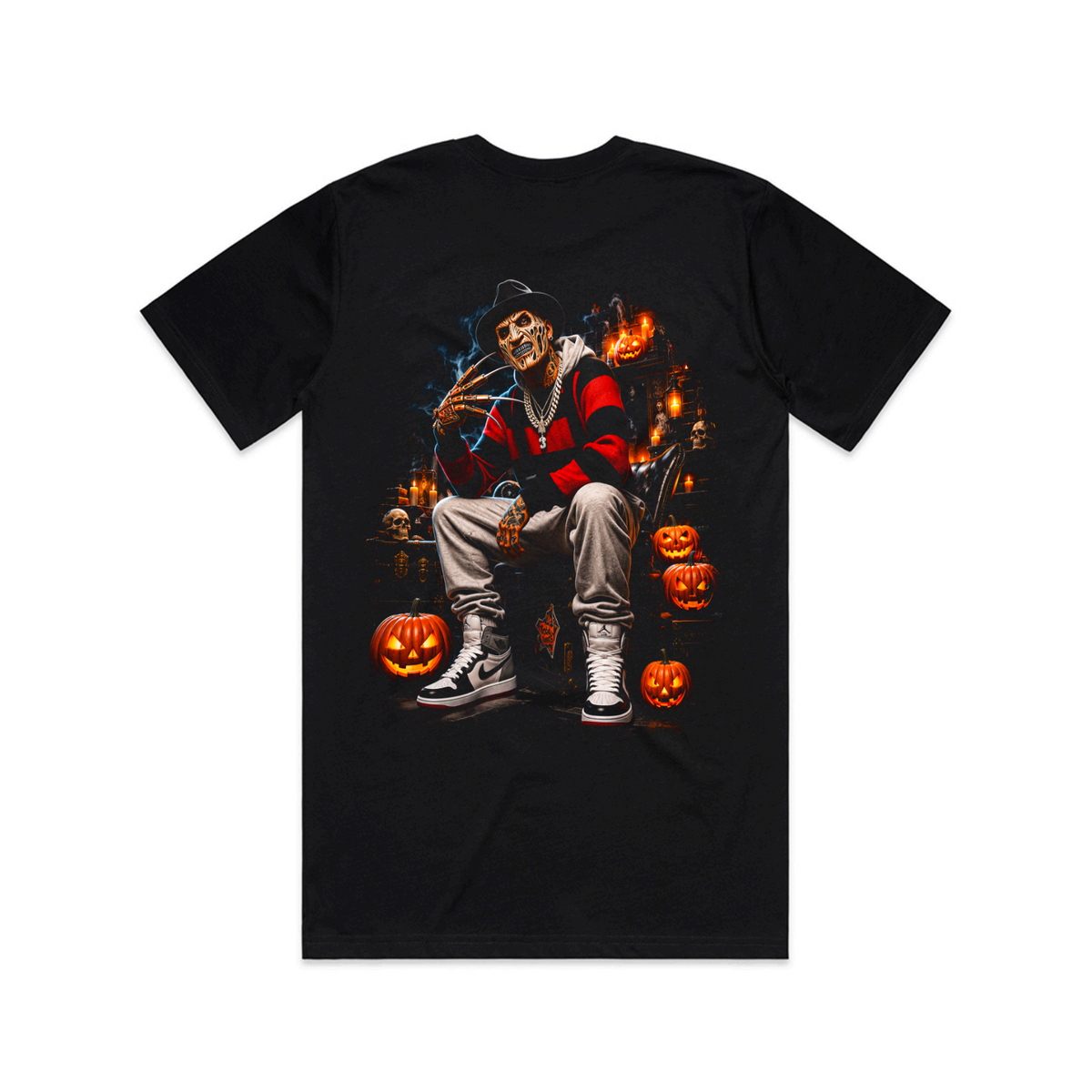The Daily Dead Freddy Pumpkin Patch back print
