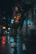 Female street model - Chucky Still Playin' Hoodie