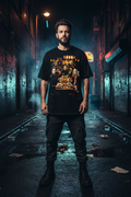 Male model wearing The Daily Dead Taco Hell tee